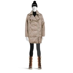 MAX MARA STUDIO Natural Beige Padded Coat